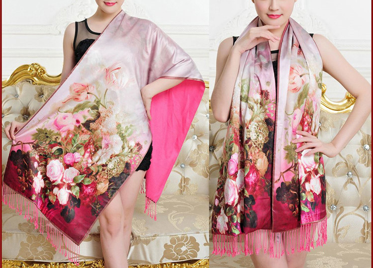 Wholesale digital printing silk scarf