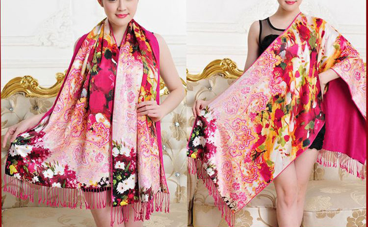 Wholesale digital printing silk scarf
