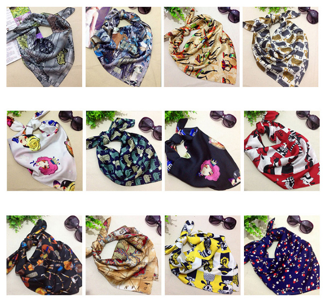 Womens square head scarf wholesale