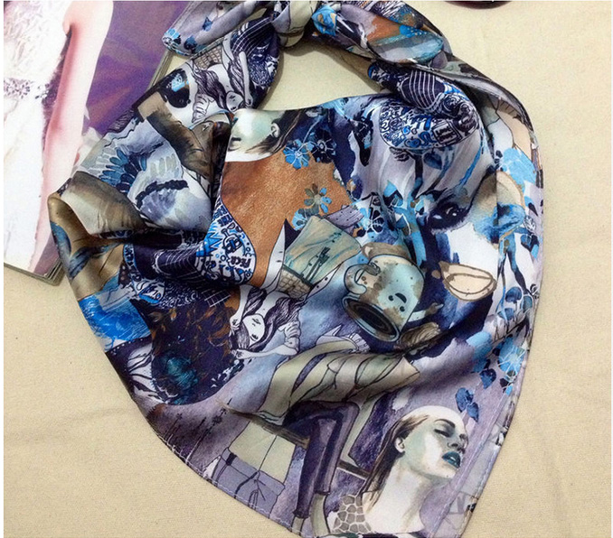 Womens square head scarf wholesale