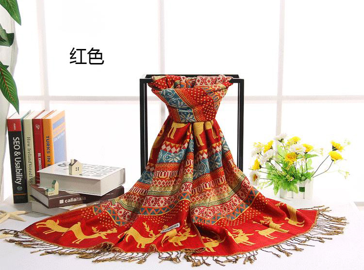 Womens jacquard knit scarf wholesale