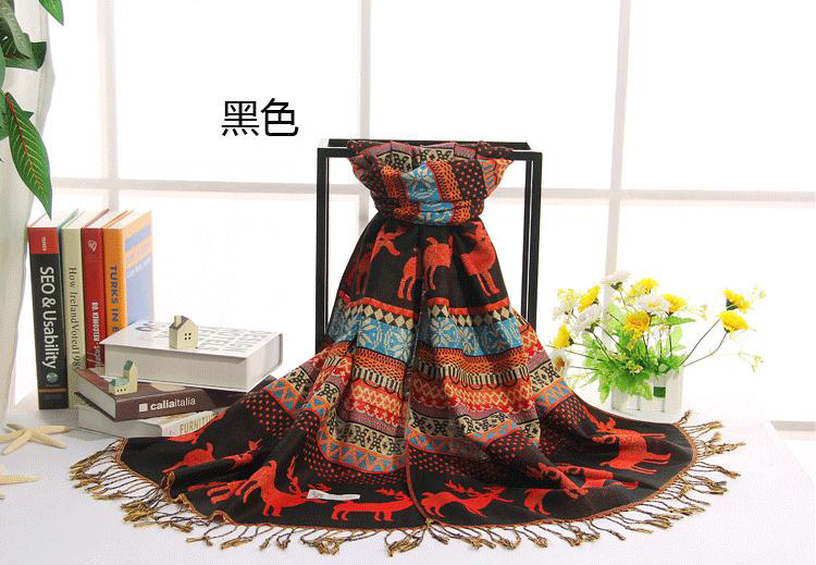 Womens jacquard knit scarf wholesale
