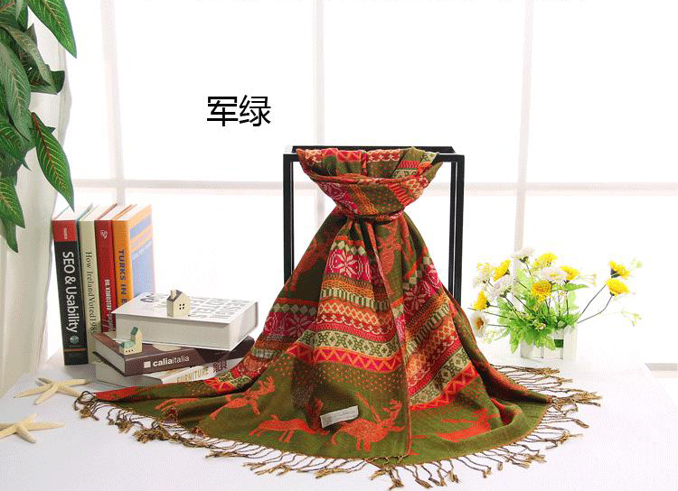 Womens jacquard knit scarf wholesale