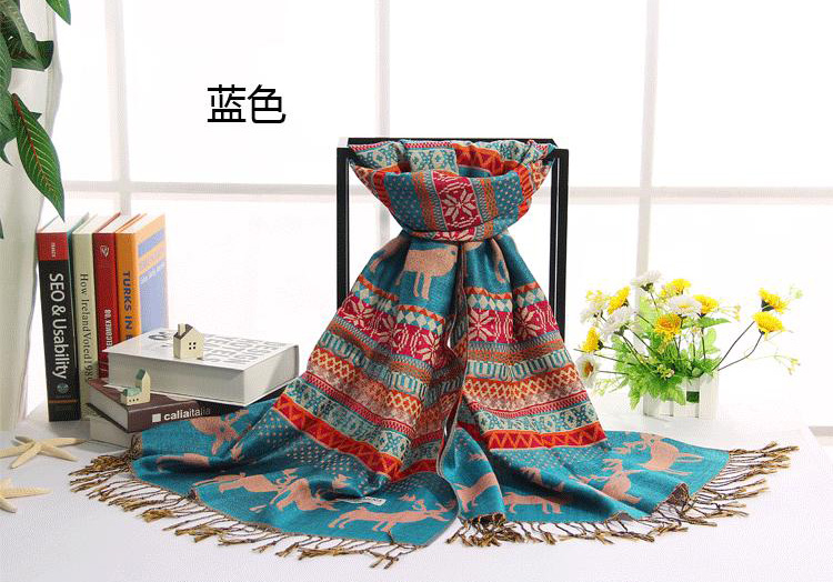 Womens jacquard knit scarf wholesale