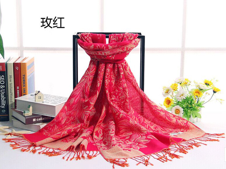 Wholesale jacquard warm long scarf