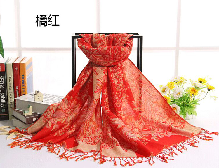 Wholesale jacquard warm long scarf