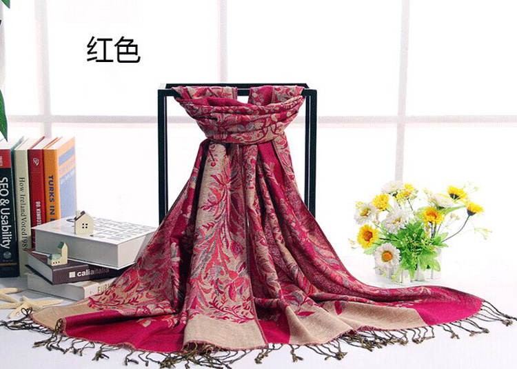 Wholesale jacquard warm long scarf