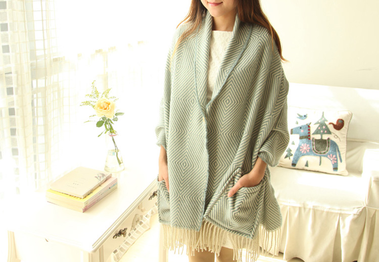 Wholesale pocket cashmere scarf