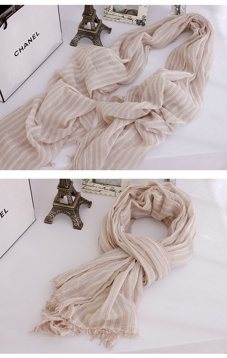 Wholesale striped cotton scarf