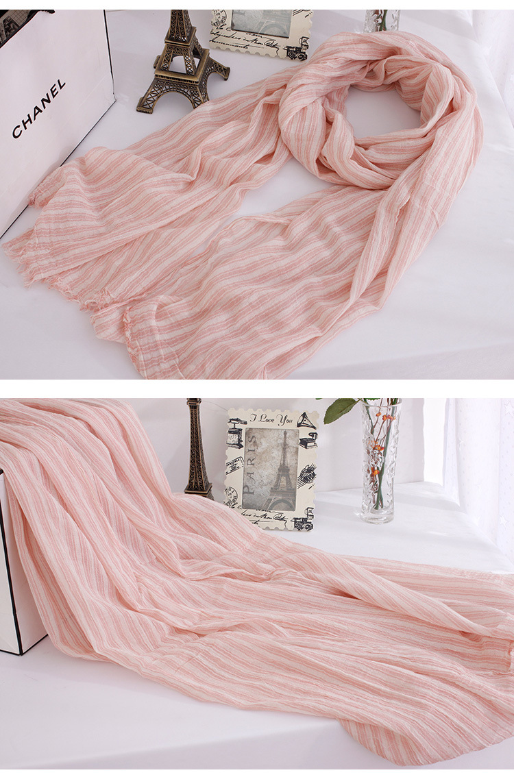 Wholesale striped cotton scarf