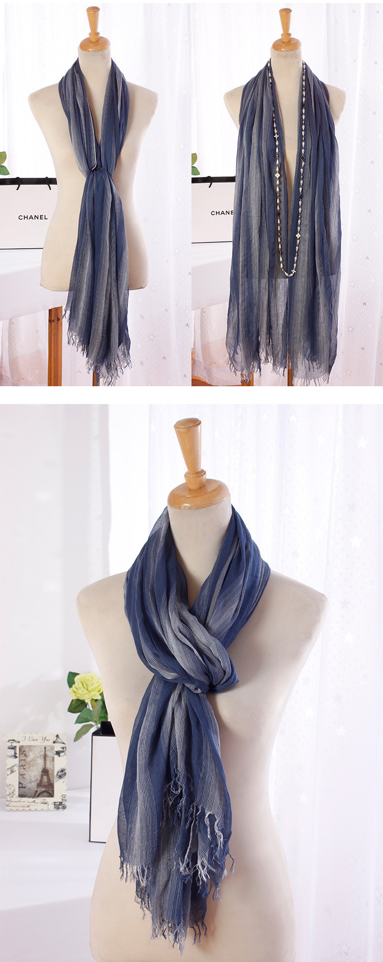 Wholesale women cotton silk scarf