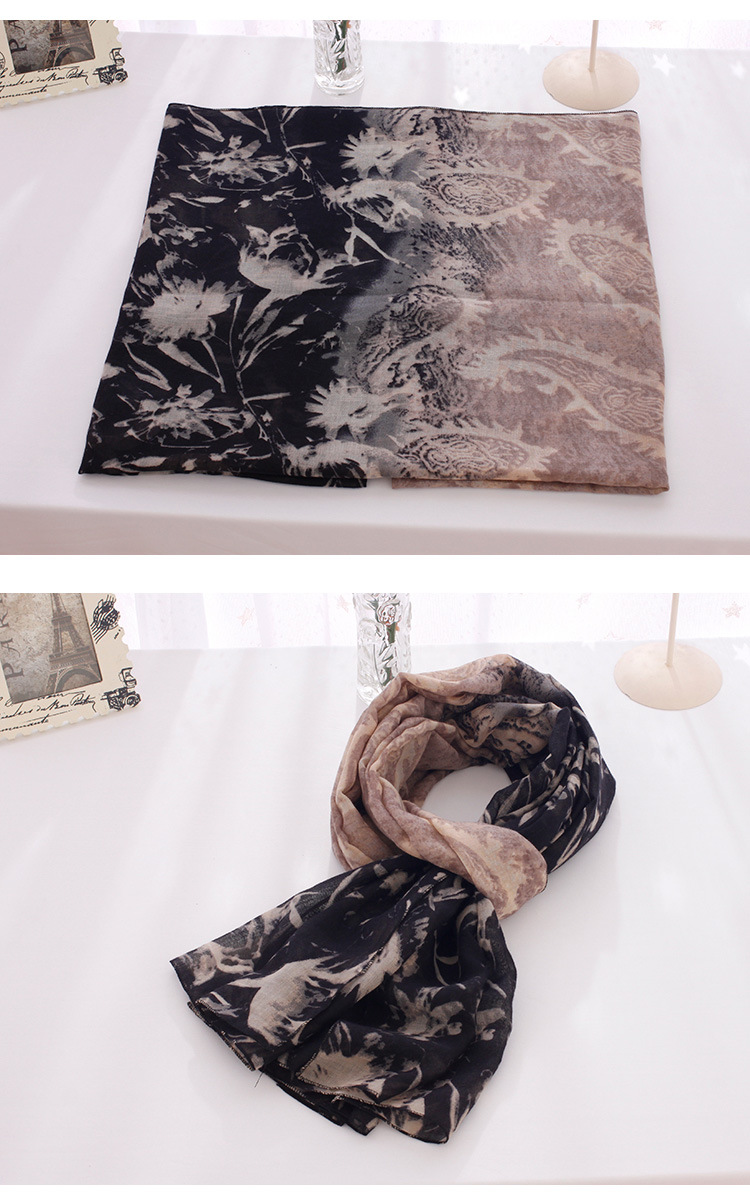 Wholesale graffiti cotton silk scarf