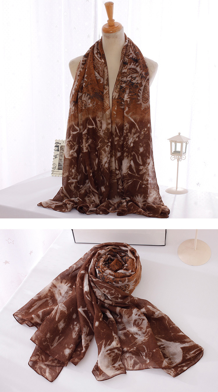 Wholesale graffiti cotton silk scarf