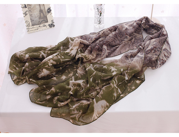 Wholesale graffiti cotton silk scarf