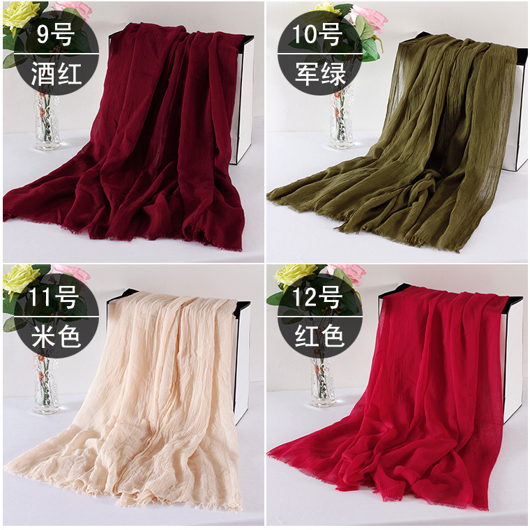 Wholesale solid cotton scarves