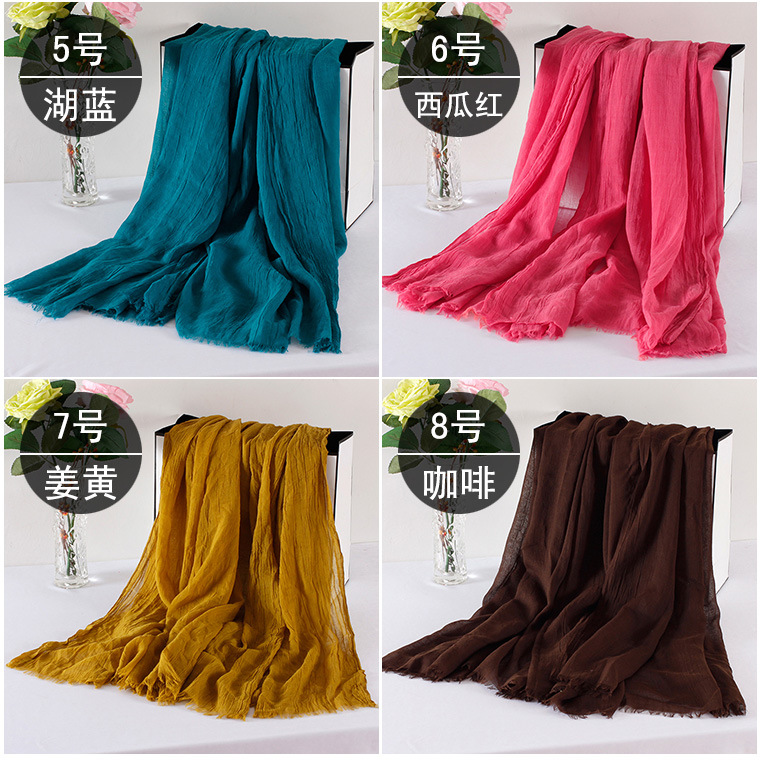 Wholesale solid cotton scarves