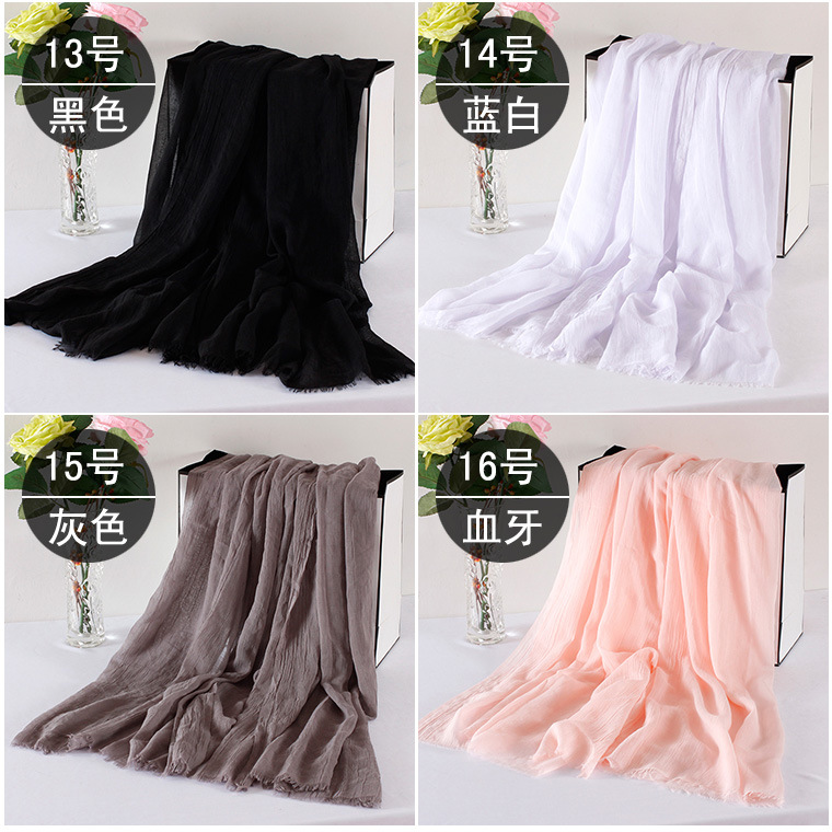 Wholesale solid cotton scarves