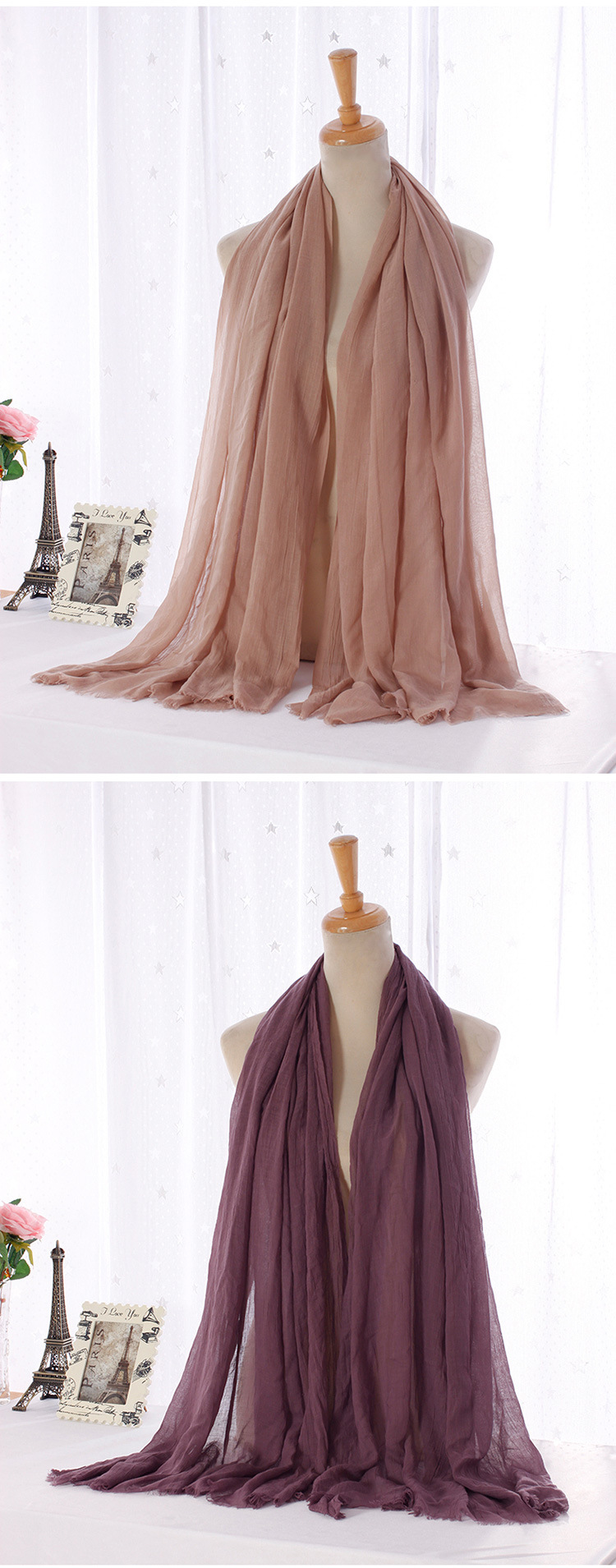 Wholesale solid cotton scarves