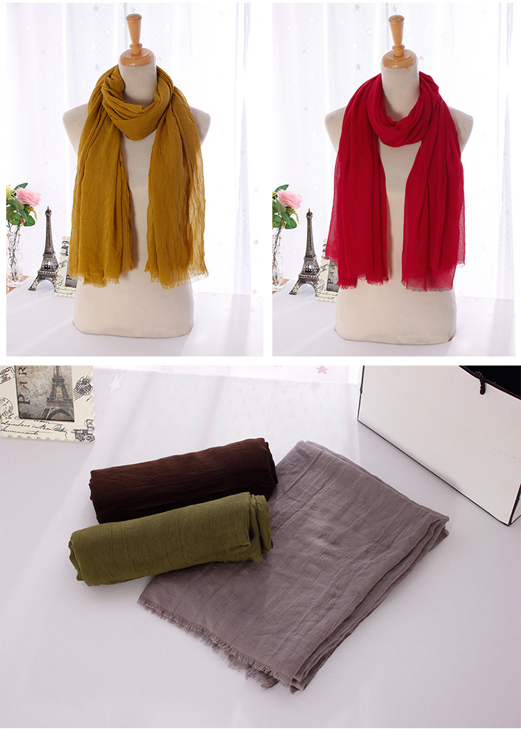 Wholesale solid cotton scarves
