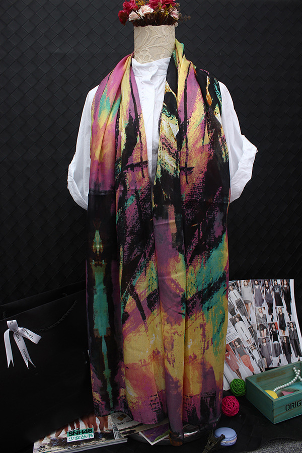 Wholesale silk polyester twill scarf
