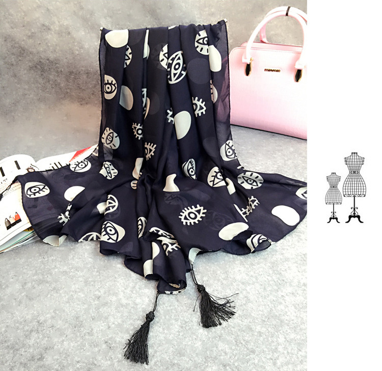 Wholesale black viscose scarf