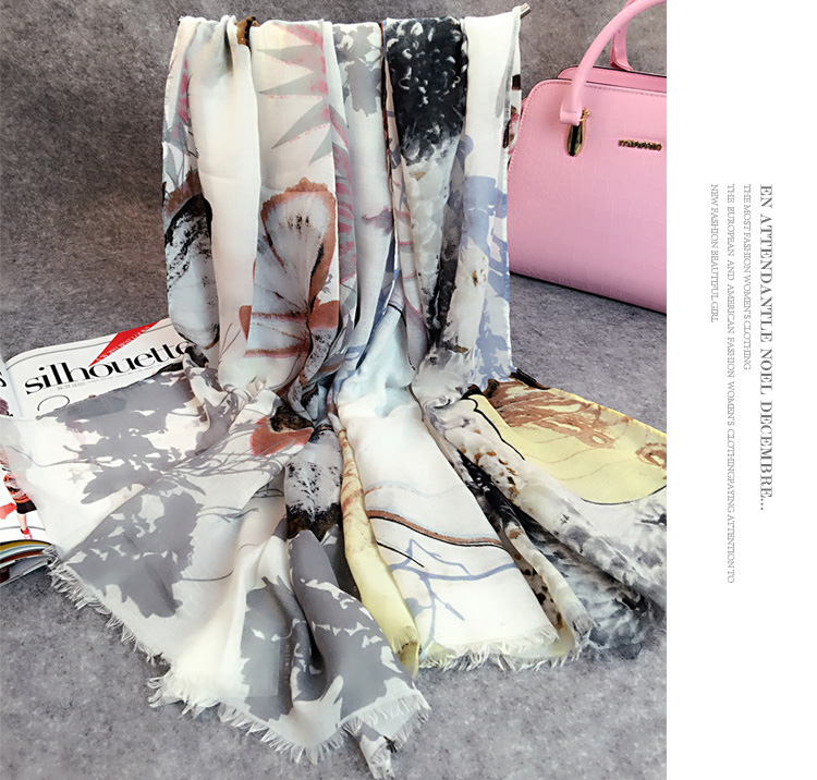 Wholesale long fringed scarf