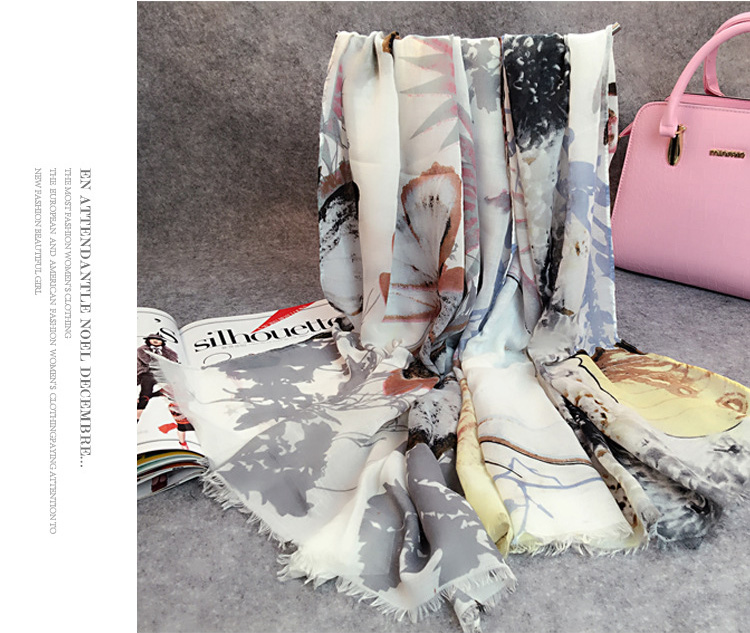 Wholesale long fringed scarf