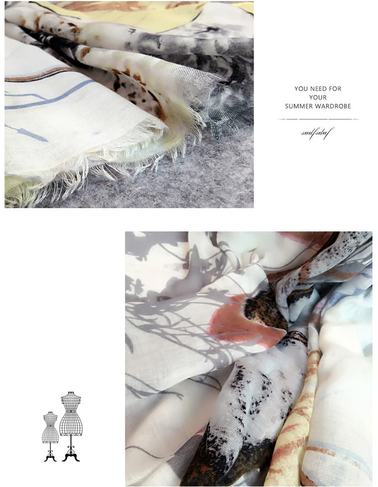 Wholesale long fringed scarf