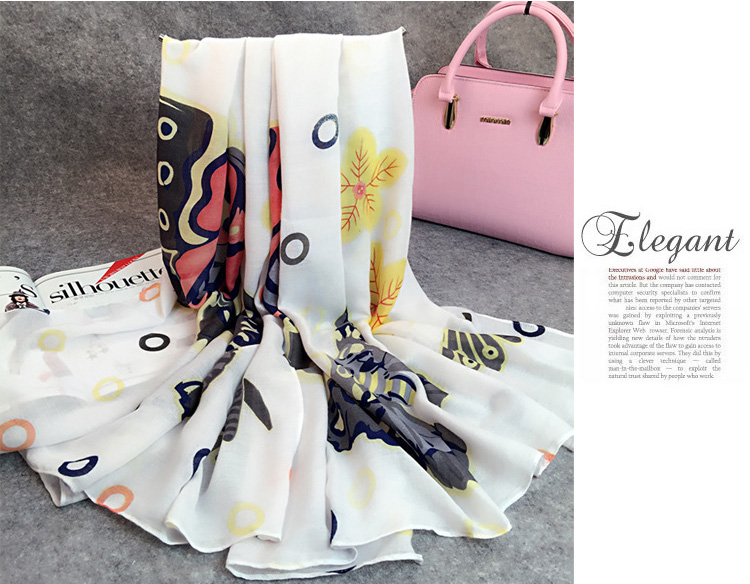 Wholesale butterfly viscose scarf