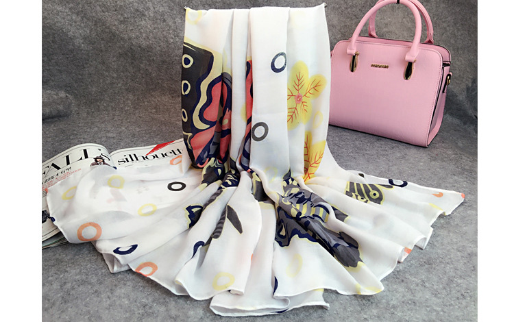 Wholesale butterfly viscose scarf