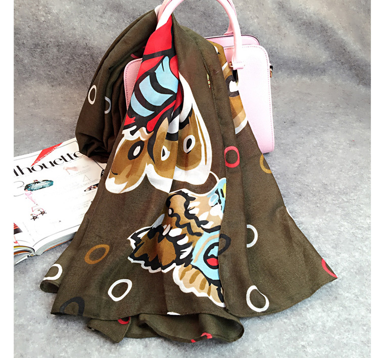 Wholesale butterfly viscose scarf
