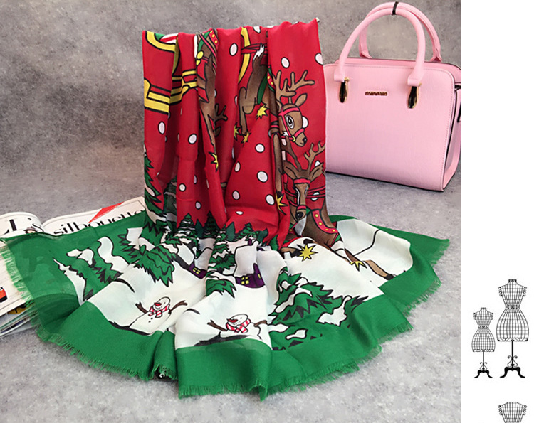 Wholesale viscose christmas scarf