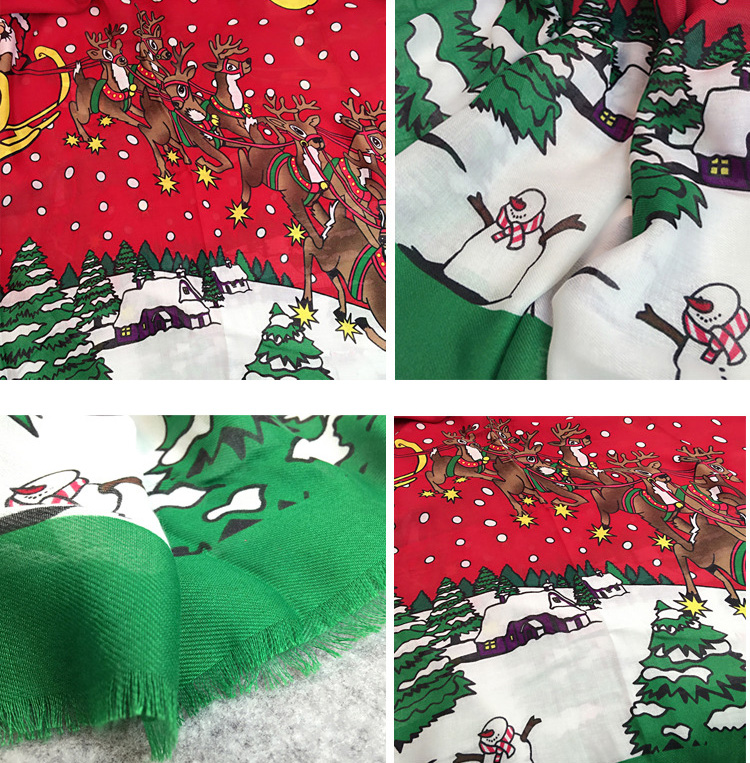 Wholesale viscose christmas scarf