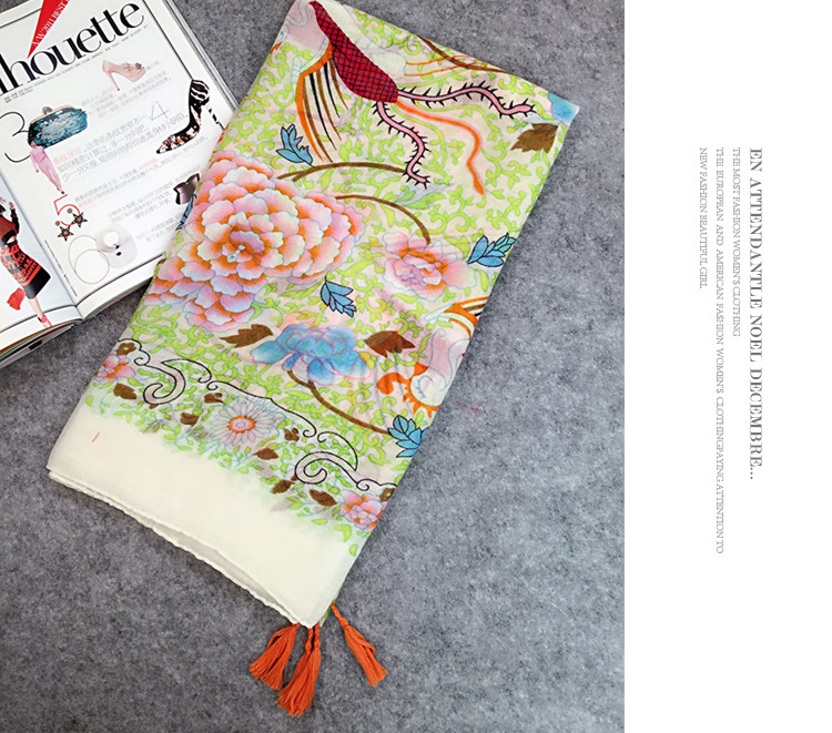 Long viscose scarf for women