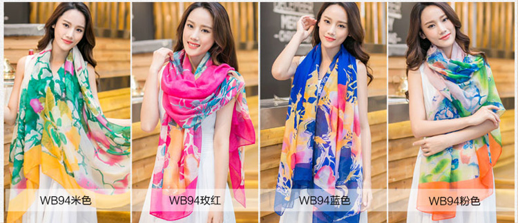 Wholesale silk polyester scarf
