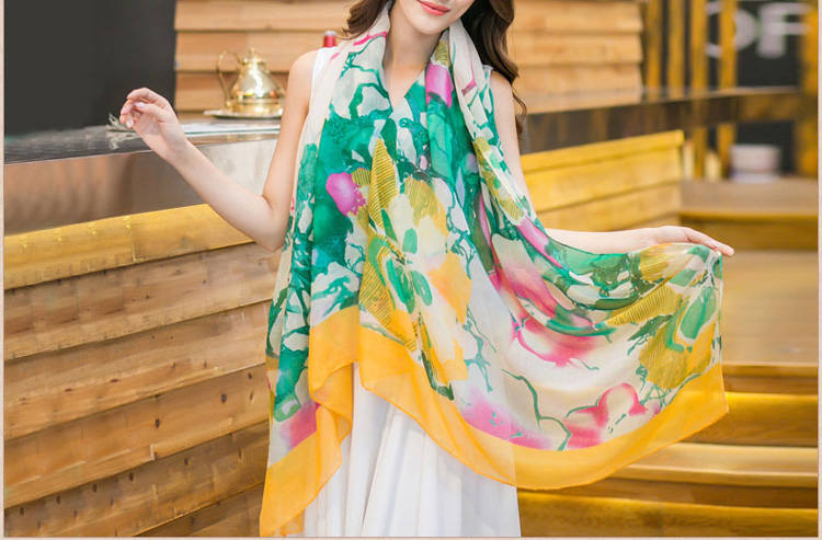 Wholesale silk polyester scarf