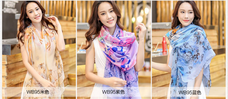 Wholesale floral polyester scarf