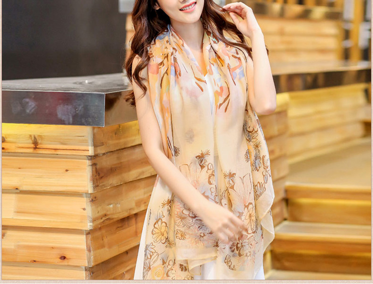 Wholesale floral polyester scarf
