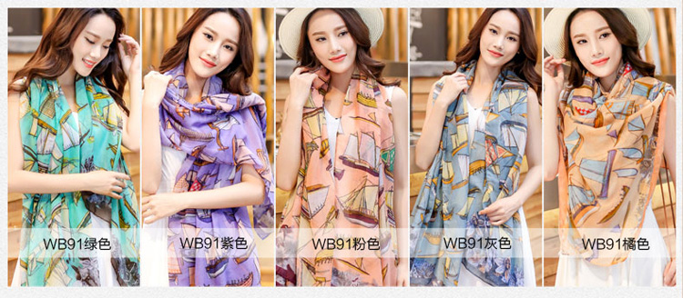 Classic polyester scarf for women