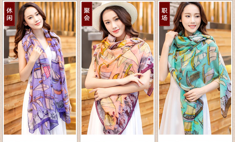 Classic polyester scarf for women