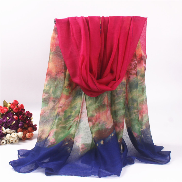 Painting designs viscose scarf