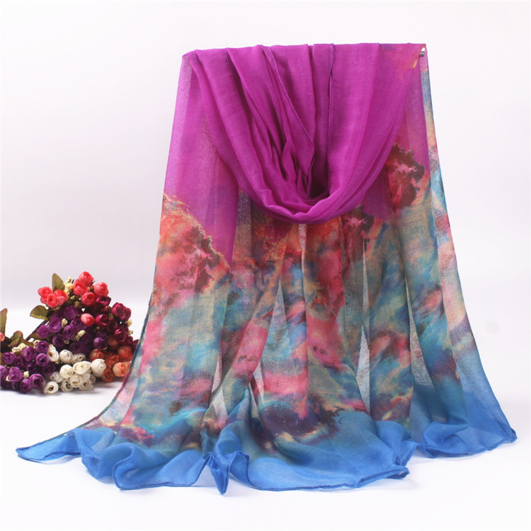 Painting designs viscose scarf