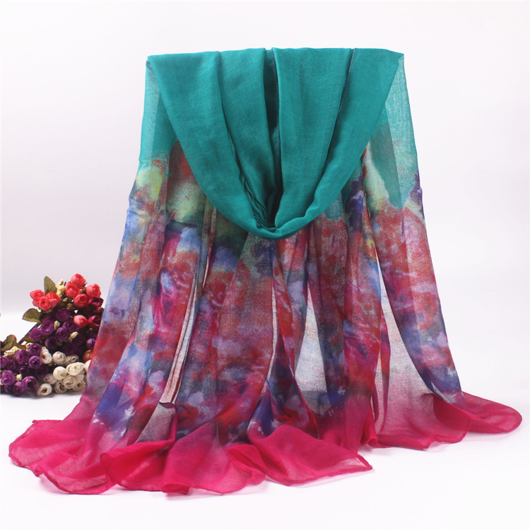 Painting designs viscose scarf