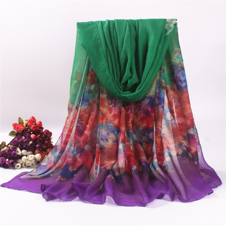 Painting designs viscose scarf