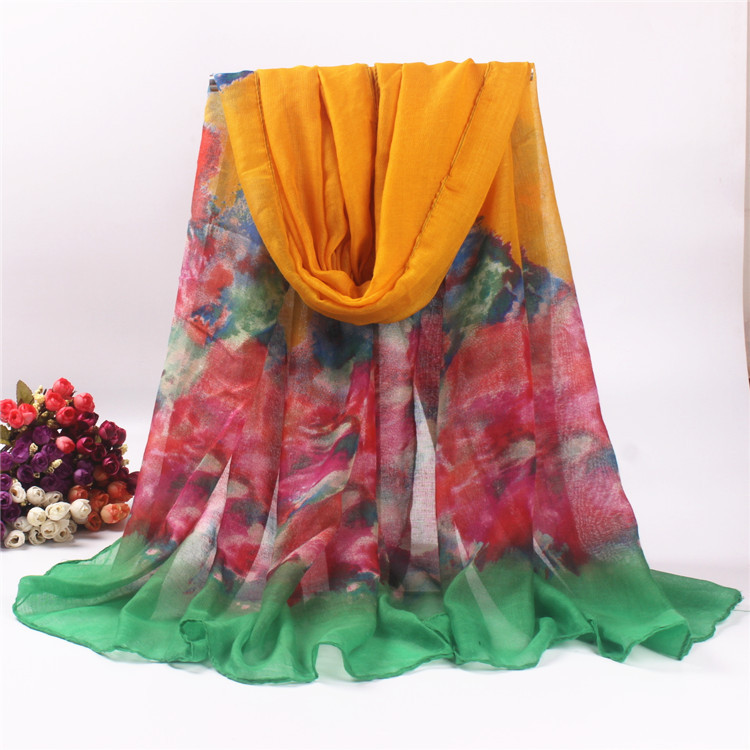 Painting designs viscose scarf