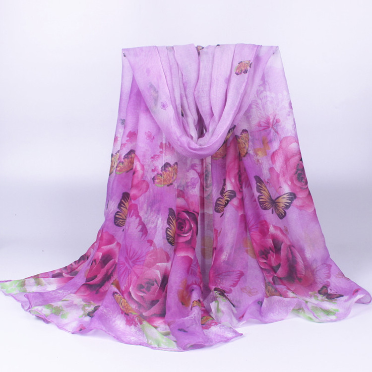 Wholesale viscose scarf butterfly