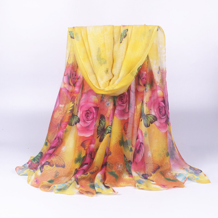 Wholesale viscose scarf butterfly