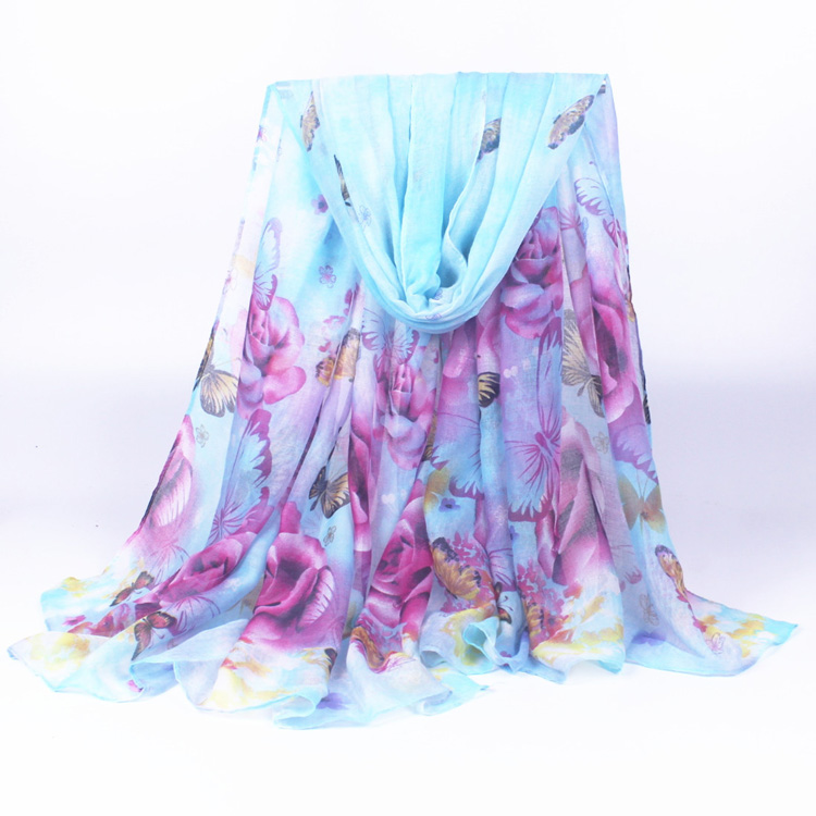 Wholesale viscose scarf butterfly