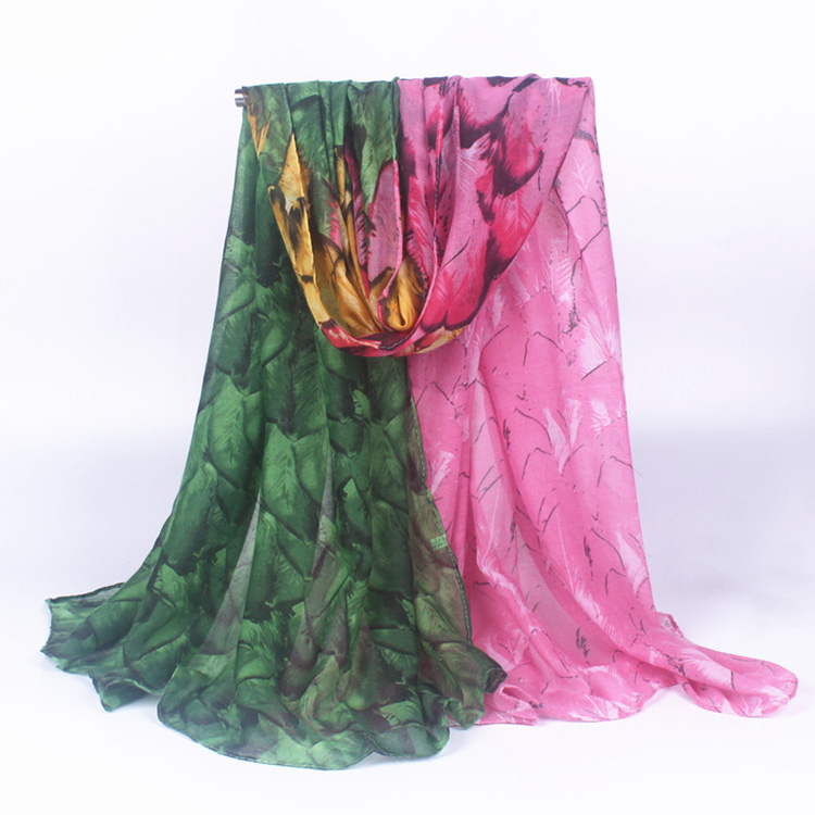 Viscose feather scarf wholesale