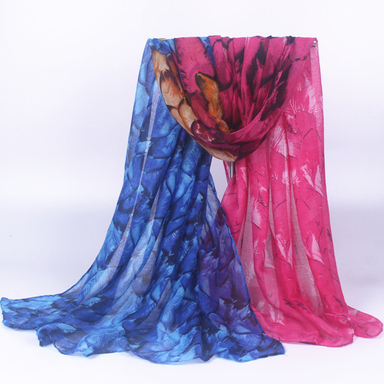 Viscose feather scarf wholesale